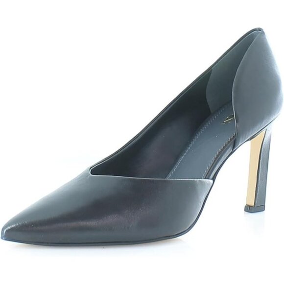 Franco Sarto Sarto Womens Sherry Pointed Toe D'Orsay Pump Black Leather 10 M NIB - Picture 7 of 7